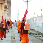 man falling in two lines walking on pathway